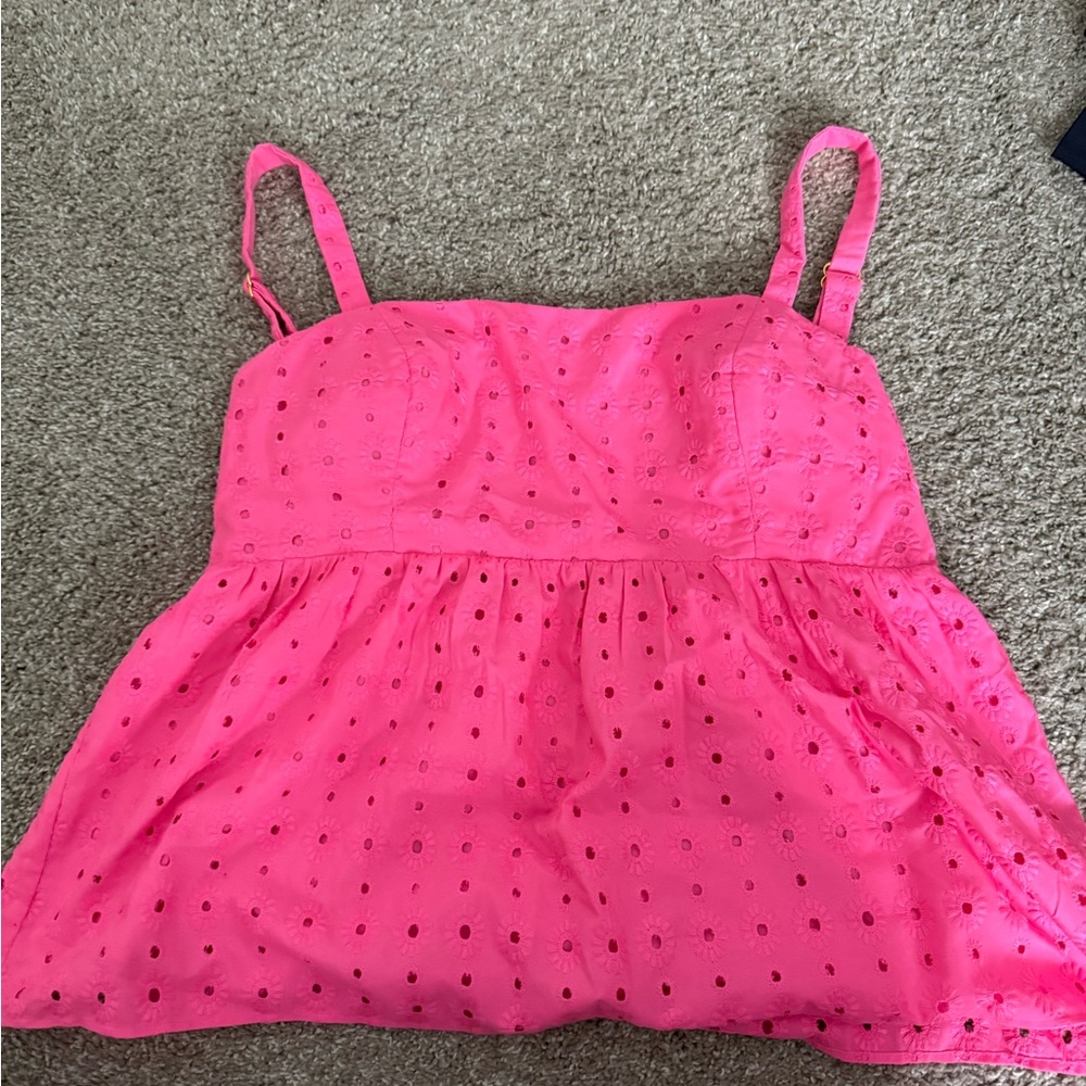 Lilly Pulitzer Pink Eyelet Top